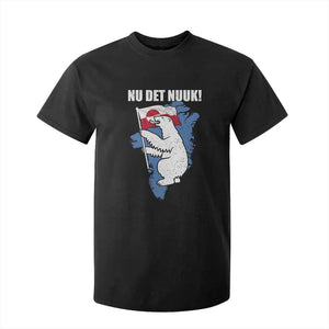 Nu Det Nuuk Nows Enough T Shirt For Kid Funny Saying Bear Greenlandic Flag TS11 Black Print Your Wear