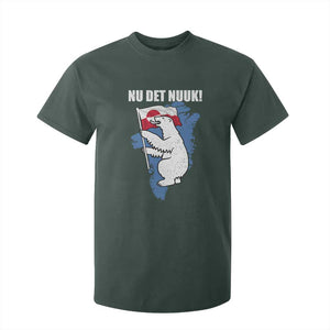 Nu Det Nuuk Nows Enough T Shirt For Kid Funny Saying Bear Greenlandic Flag TS11 Dark Forest Green Print Your Wear
