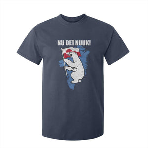 Nu Det Nuuk Nows Enough T Shirt For Kid Funny Saying Bear Greenlandic Flag TS11 Navy Print Your Wear