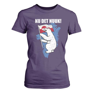 Nu Det Nuuk Nows Enough T Shirt For Women Funny Saying Bear Greenlandic Flag TS11 Purple Print Your Wear