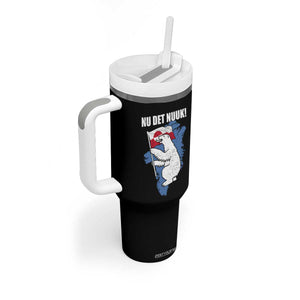 Nu Det Nuuk Nows Enough Tumbler With Handle Funny Saying Bear Greenlandic Flag TS11 Print Your Wear