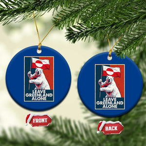 Leave Greenland Alone Ceramic Ornament Polar Bear Holding Flag Greenlanders Supports TS11 1pc Blue Print Your Wear