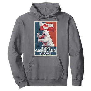 Leave Greenland Alone Hoodie Polar Bear Holding Flag Greenlanders Supports TS11 Charcoal Print Your Wear