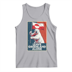 Leave Greenland Alone Tank Top Polar Bear Holding Flag Greenlanders Supports TS11 Athletic Heather Print Your Wear