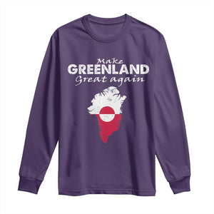 Make Greenland Great Again Long Sleeve Shirt Act USA 51st State Greenland TS11 Purple Print Your Wear