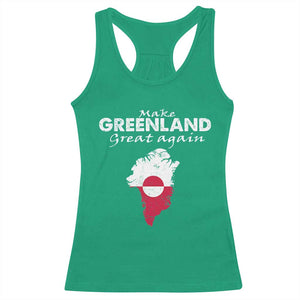 Make Greenland Great Again Racerback Tank Top Act USA 51st State Greenland TS11 Irish Green Print Your Wear