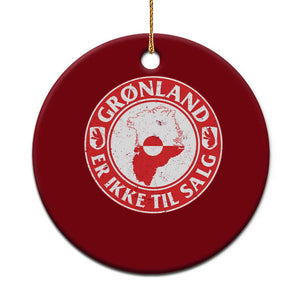 Greenland Is Not For Sale Ceramic Ornament Gronland Er Ikke Til Salg Greenland Protest TS11 1pc Red Print Your Wear