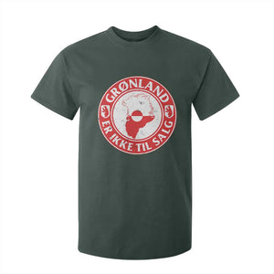 Greenland Is Not For Sale T Shirt For Kid Gronland Er Ikke Til Salg Greenland Protest TS11 Dark Forest Green Print Your Wear