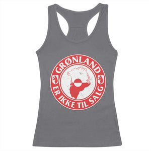 Greenland Is Not For Sale Racerback Tank Top Gronland Er Ikke Til Salg Greenland Protest TS11 Charcoal Print Your Wear