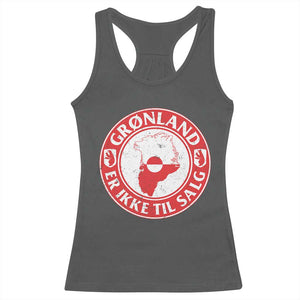 Greenland Is Not For Sale Racerback Tank Top Gronland Er Ikke Til Salg Greenland Protest TS11 Dark Heather Print Your Wear