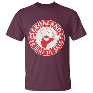 Greenland Is Not For Sale T Shirt Gronland Er Ikke Til Salg Greenland Protest TS11 Maroon Print Your Wear