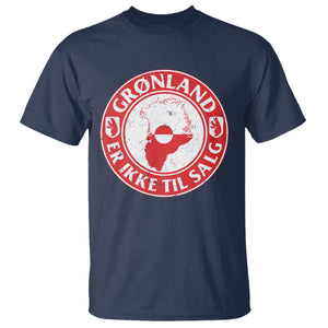 Greenland Is Not For Sale T Shirt Gronland Er Ikke Til Salg Greenland Protest TS11 Navy Print Your Wear