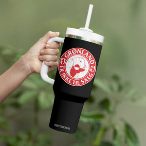 Greenland Is Not For Sale Tumbler With Handle Gronland Er Ikke Til Salg Greenland Protest TS11 Print Your Wear
