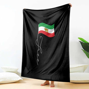 Free Iran Throw Blanket Patriotic Iranian Lion and Sun Flag TS11 Print Your Wear