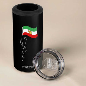 Free Iran 4 in 1 Can Cooler Tumbler Patriotic Iranian Lion and Sun Flag TS11 Print Your Wear
