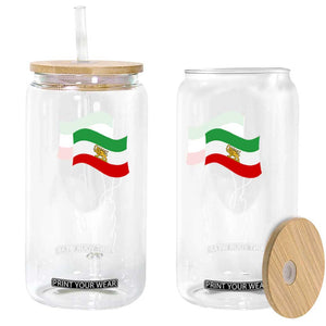 Free Iran Glass Can Patriotic Iranian Lion and Sun Flag TS11 Print Your Wear