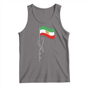Free Iran Tank Top Patriotic Iranian Lion and Sun Flag TS11 Deep Heather Print Your Wear
