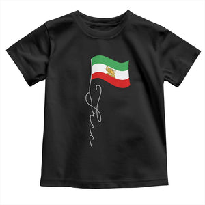 Free Iran Toddler T Shirt Patriotic Iranian Lion and Sun Flag TS11 Black Print Your Wear
