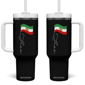 Free Iran Tumbler With Handle Patriotic Iranian Lion and Sun Flag TS11 One Size: 40 oz Black Print Your Wear