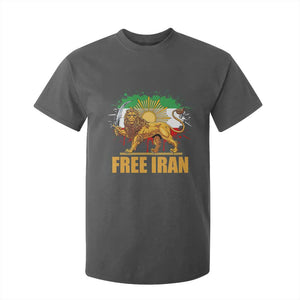 Free Iran T Shirt For Kid Iran Flag Lion And Sun Persian Pride Iranian Protests TS11 Dark Heather Print Your Wear