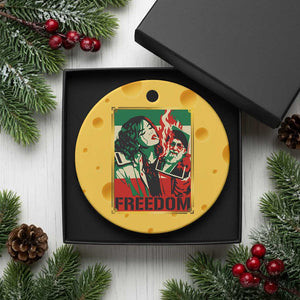 Free Iran Protest Ceramic Ornament Support Women Life Freedom Statement TS11 1pc Yellow Cheese Print Your Wear