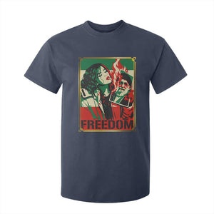 Free Iran Protest T Shirt For Kid Support Women Life Freedom Statement TS11 Navy Print Your Wear