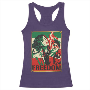 Free Iran Protest Racerback Tank Top Support Women Life Freedom Statement TS11 Purple Print Your Wear