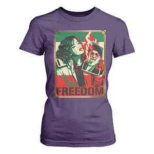 Free Iran Protest T Shirt For Women Support Women Life Freedom Statement TS11 Purple Print Your Wear