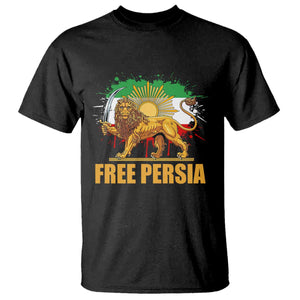 Free Persian T Shirt - Iran Flag Lion And Sun Persian Pride Iranian Protests Freedom Tee TS11 Black Print Your Wear