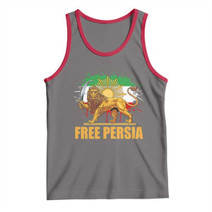 Free Persian Tank Top Iran Flag Lion And Sun Persian Pride Iranian Protests TS11 Deep Heather Red Print Your Wear