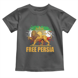 Free Persian Toddler T Shirt Iran Flag Lion And Sun Persian Pride Iranian Protests TS11 Dark Heather Print Your Wear