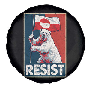 Resist Greenland Polar Bear Holding Flag Art Spare Tire Cover Resistance Political TS11 Print Your Wear