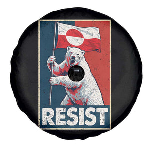 Resist Greenland Polar Bear Holding Flag Art Spare Tire Cover Resistance Political TS11 Print Your Wear