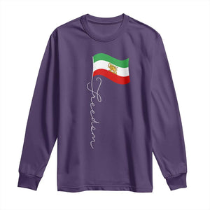 Persian Freedom Long Sleeve Shirt Free Iran Proud Persian Iranian TS11 Purple Print Your Wear