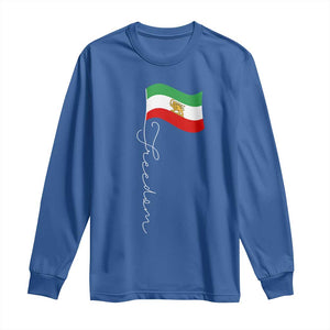 Persian Freedom Long Sleeve Shirt Free Iran Proud Persian Iranian TS11 Royal Blue Print Your Wear