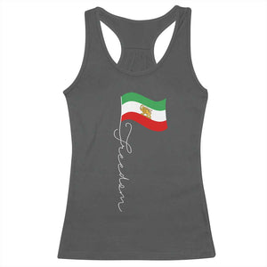 Persian Freedom Racerback Tank Top - Free Iran Proud Persian Iranian Solidarity Tee TS11 Dark Heather Print Your Wear