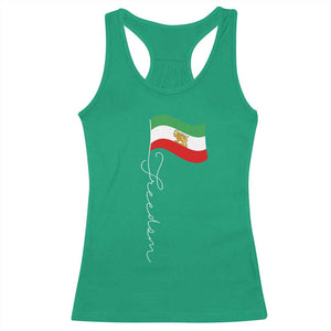 Persian Freedom Racerback Tank Top - Free Iran Proud Persian Iranian Solidarity Tee TS11 Irish Green Print Your Wear