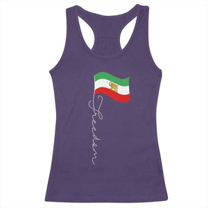 Persian Freedom Racerback Tank Top - Free Iran Proud Persian Iranian Solidarity Tee TS11 Purple Print Your Wear