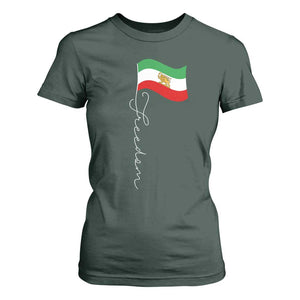 Persian Freedom T Shirt For Women Free Iran Proud Persian Iranian TS11 Dark Forest Green Print Your Wear