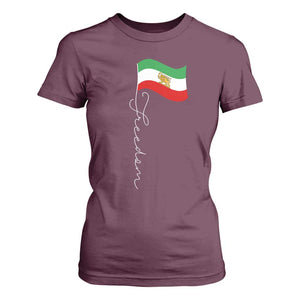 Persian Freedom T Shirt For Women Free Iran Proud Persian Iranian TS11 Maroon Print Your Wear