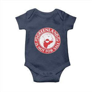 Greenland Is Not For Sale Baby Onesie Political Statement Arms of Greenland TS11 Navy Print Your Wear