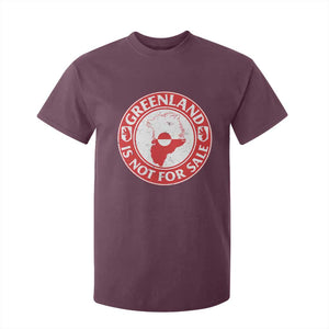 Greenland Is Not For Sale T Shirt For Kid Political Statement Arms of Greenland TS11 Maroon Print Your Wear