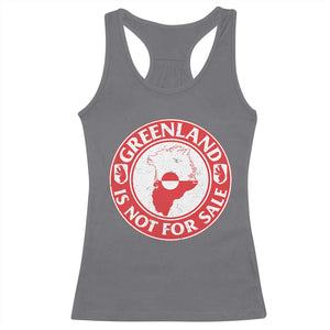Greenland Is Not For Sale Racerback Tank Top Political Statement Arms of Greenland TS11 Charcoal Print Your Wear
