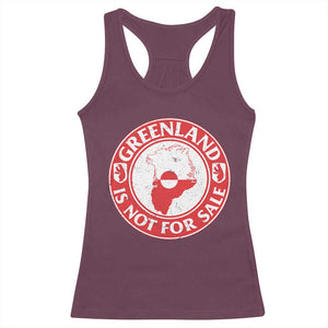 Greenland Is Not For Sale Racerback Tank Top Political Statement Arms of Greenland TS11 Maroon Print Your Wear