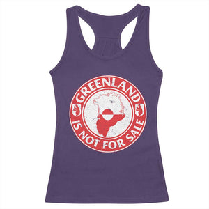 Greenland Is Not For Sale Racerback Tank Top Political Statement Arms of Greenland TS11 Purple Print Your Wear