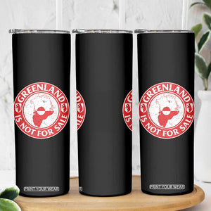 Greenland Is Not For Sale Skinny Tumbler Political Statement Arms of Greenland TS11 Print Your Wear