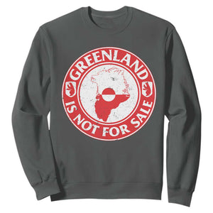 Greenland Is Not For Sale Sweatshirt Political Statement Arms of Greenland TS11 Dark Heather Print Your Wear