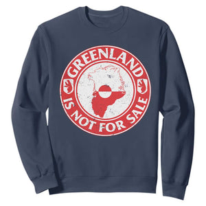 Greenland Is Not For Sale Sweatshirt Political Statement Arms of Greenland TS11 Navy Print Your Wear