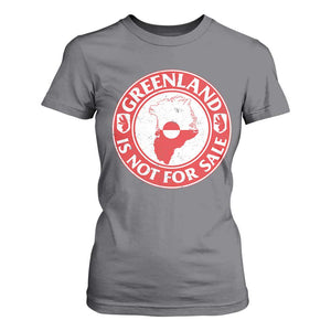 Greenland Is Not For Sale T Shirt For Women Political Statement Arms of Greenland TS11 Charcoal Print Your Wear