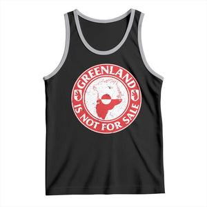 Greenland Is Not For Sale Tank Top Political Statement Arms of Greenland TS11 Black Athletic Heather Print Your Wear
